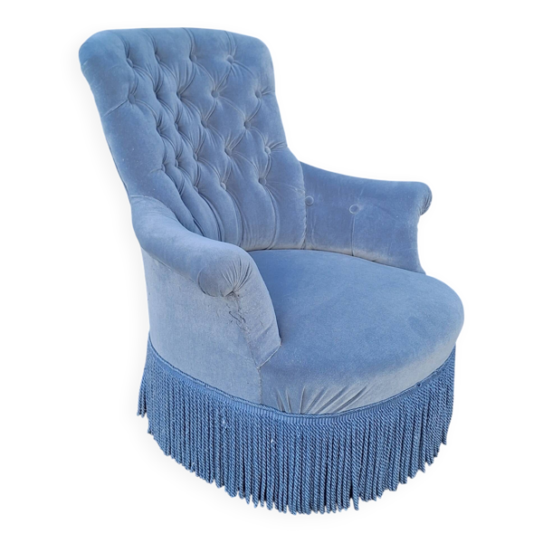 Fauteuil crapaud à capiton Napoléon III
