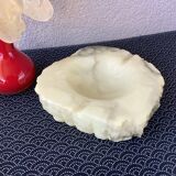 Brutalist alabaster ashtray Alabaster Italy - Romano Bianchi