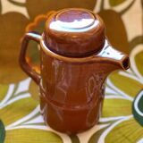Ochre ceramic teapot