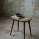 Vintage Swedish Modern Solid Oak Stool by Yngve Ekström, Model "palle", 1950s