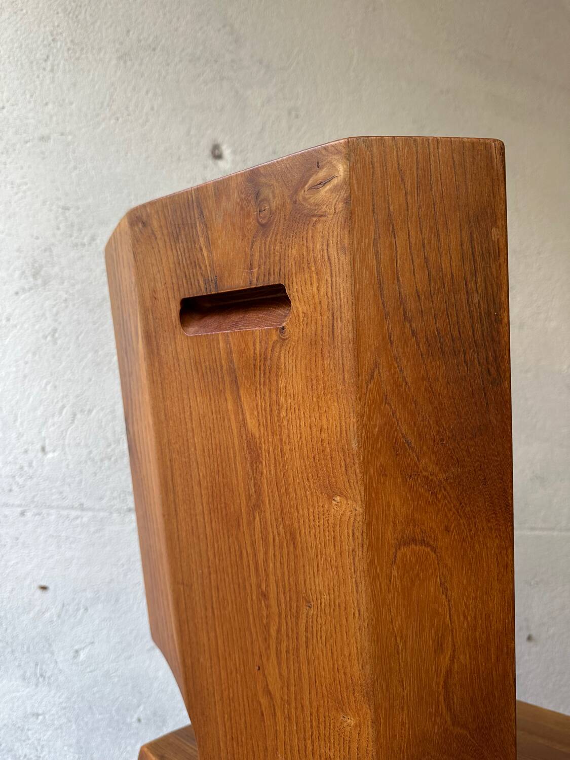 4 S28 elm chairs by Pierre Chapo, 1970