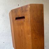 4 S28 elm chairs by Pierre Chapo, 1970