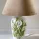 Lampe italienne fleurs d'arum vintage