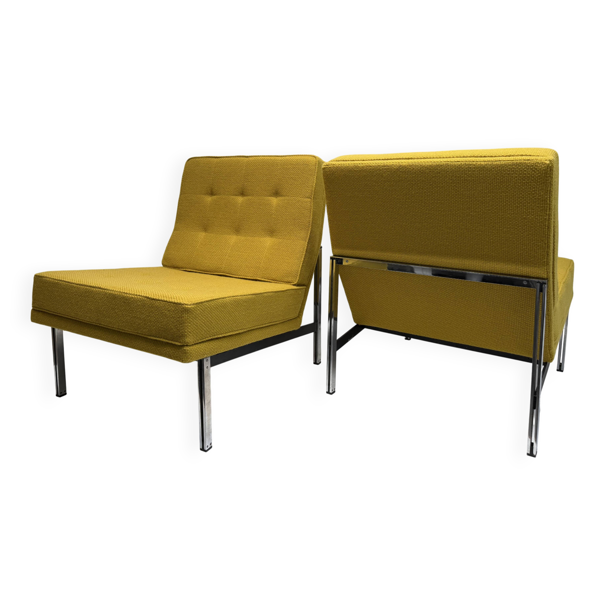 Paire de chauffeuses Knoll Parallel bar