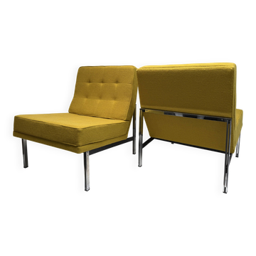 Pair of Knoll Parallel Bar armchairs