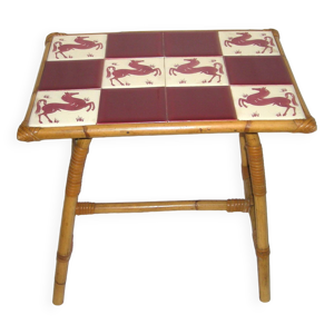 Table basse bambou rotin
