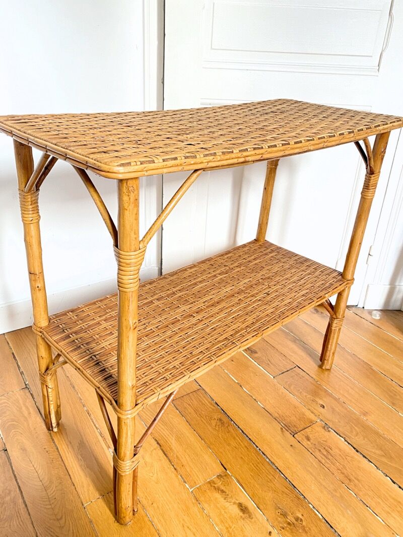 Rattan console