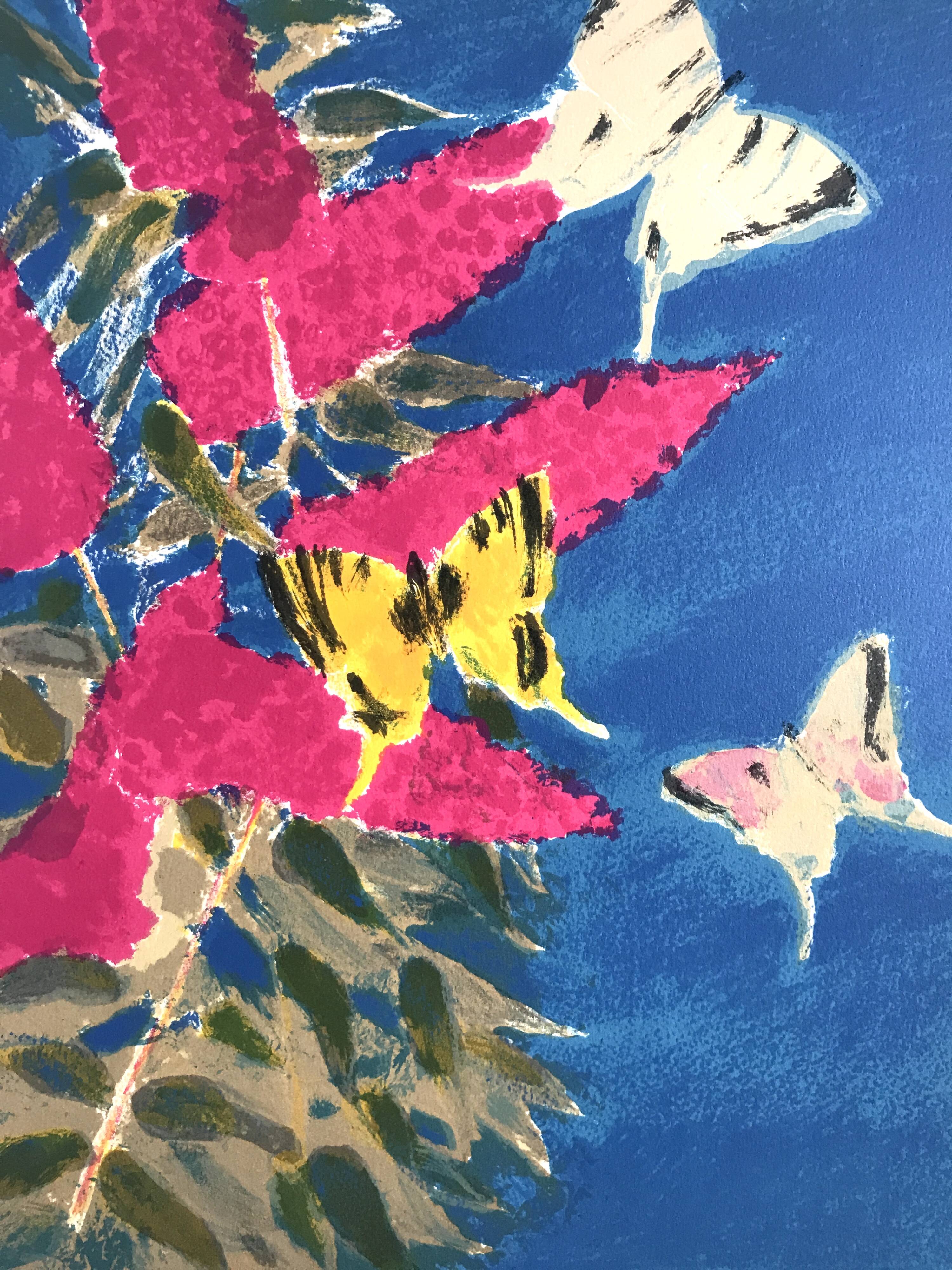 Bernard Cathelin, The Intelligence of Flowers XII, 1988: Original lithograph