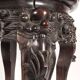 China, 19th century ironwood and marble pedestal coffee table