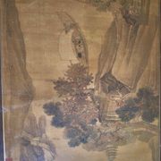 Table basse laquée décor chinois magnifiquement peint
