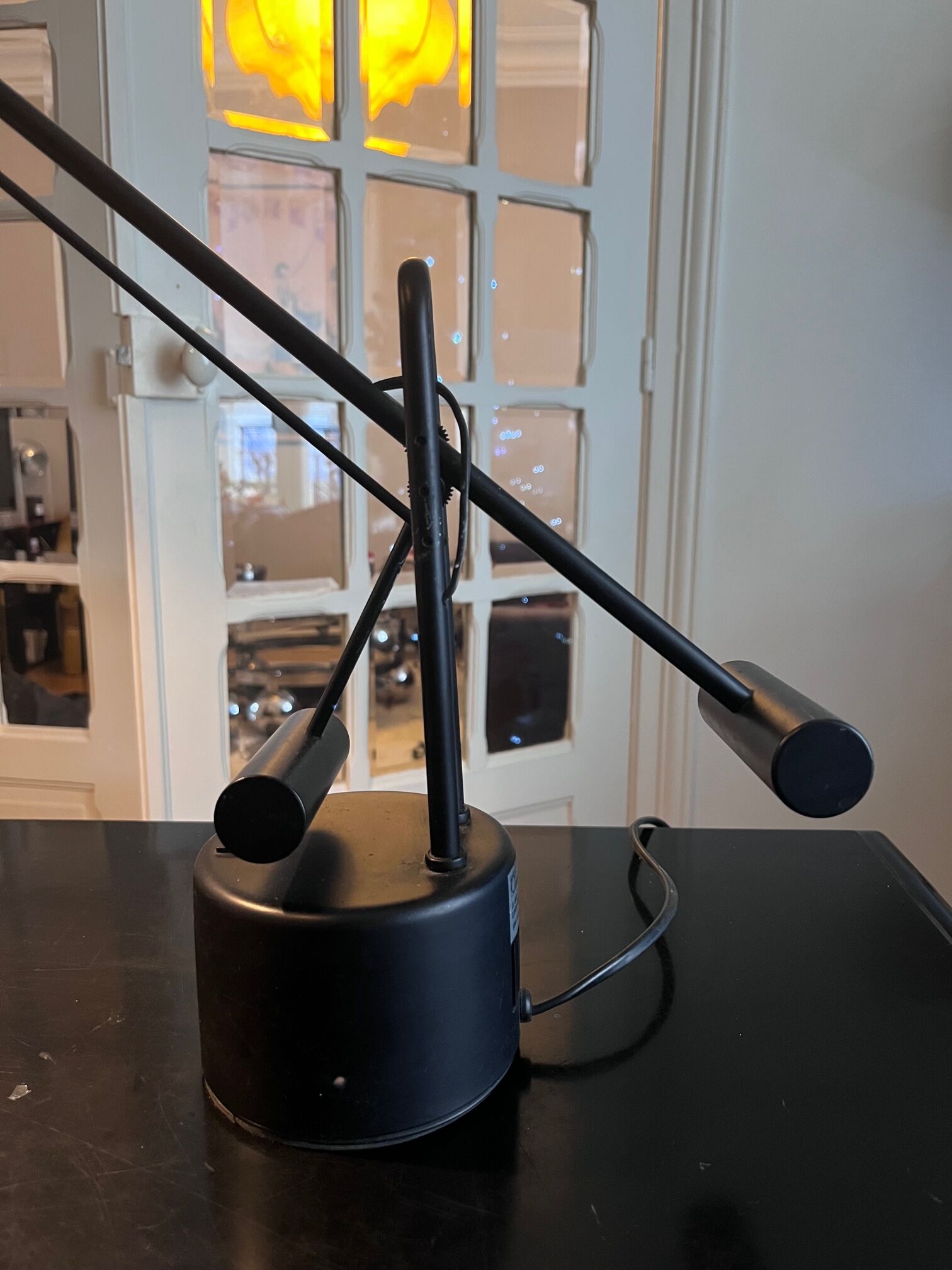 Articulated lamp with balance wheel 80s