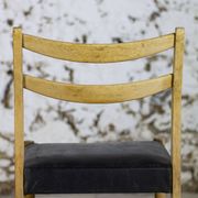 Scandinavian chair in teak and faux leather, 1960