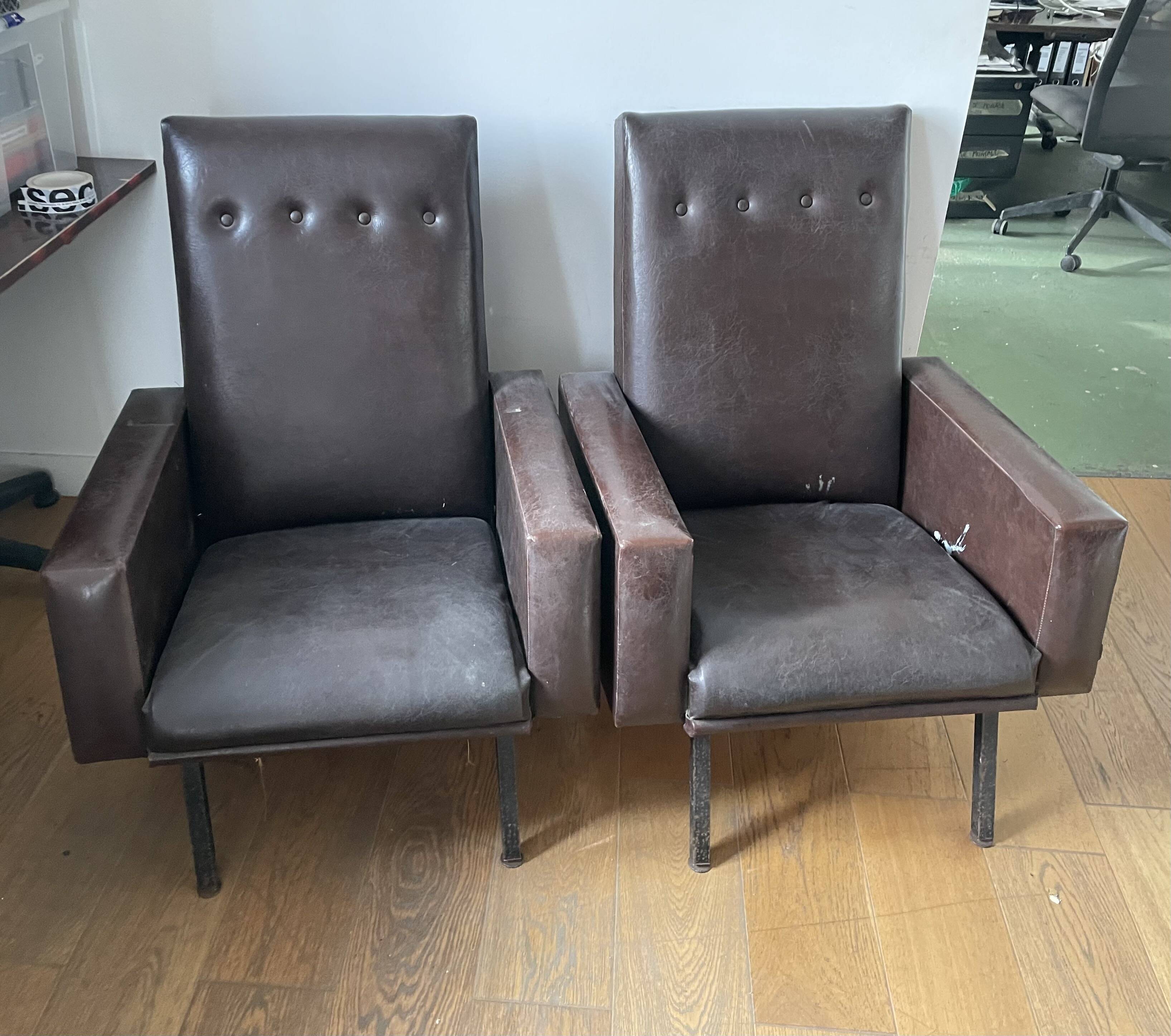 Set of 2 50s armchairs