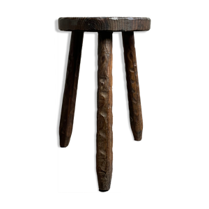 tabouret tripode en bois