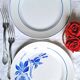 6 old mismatched earthenware dinner plates