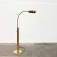 Vintage Hollywood Regency brass floor lamp by designer Florian Schulz, 1970s.