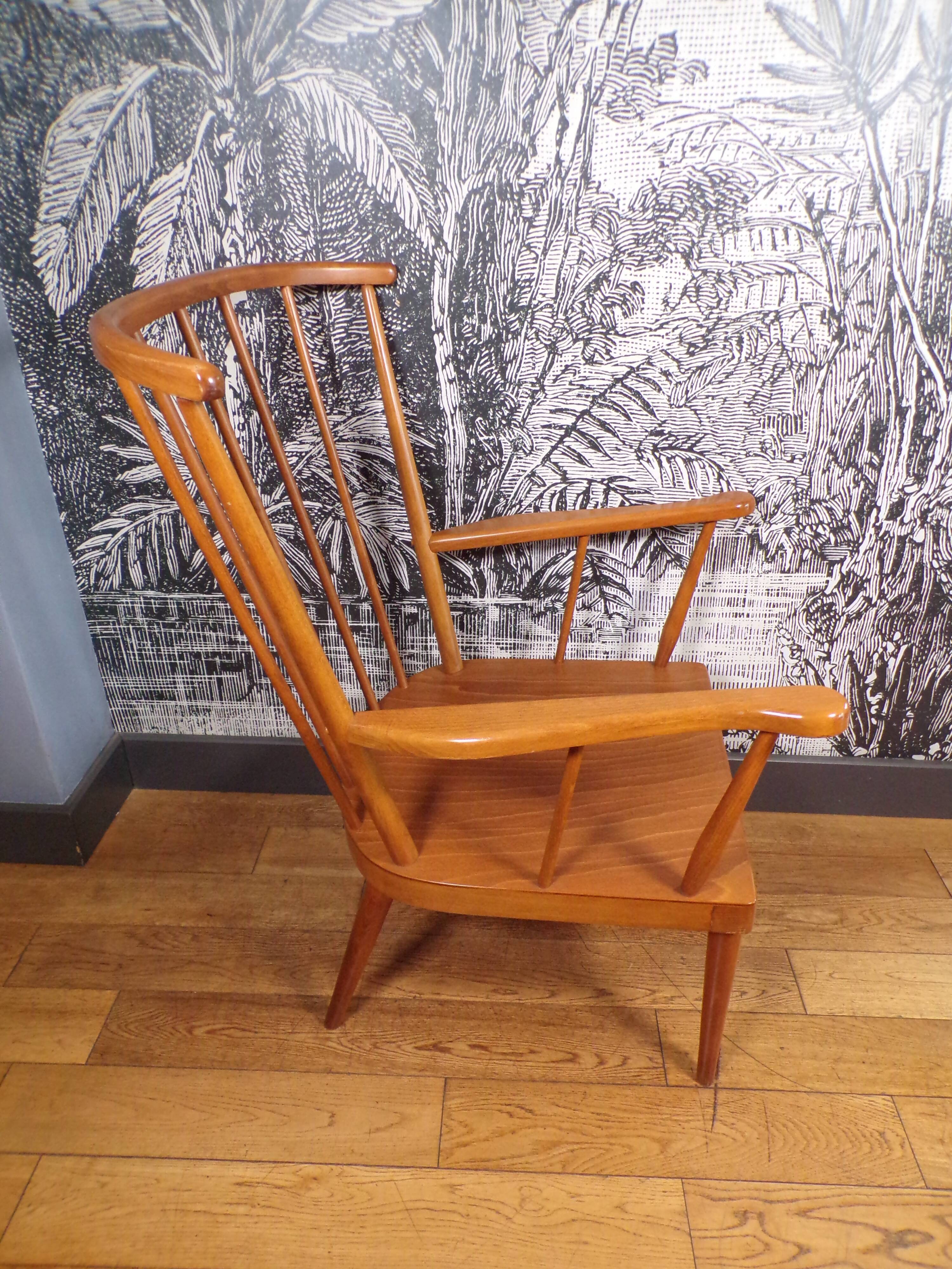 Vintage Baumann fan armchair