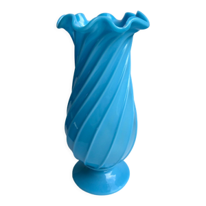 Vase en opaline bleu - turquoise