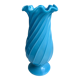 Vase en opaline bleu turquoise début XXème