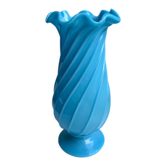 Turquoise blue opaline vase early twentieth century