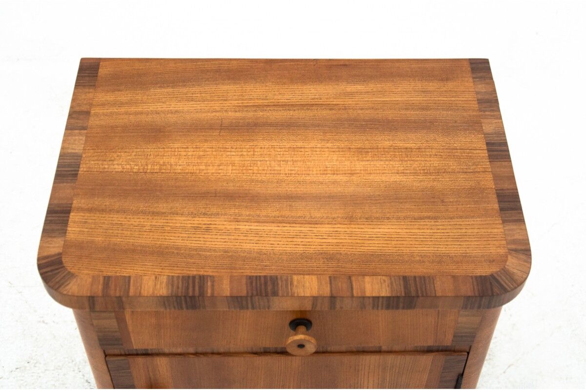Paire de tables de chevet Art Déco, Pologne, années 1950