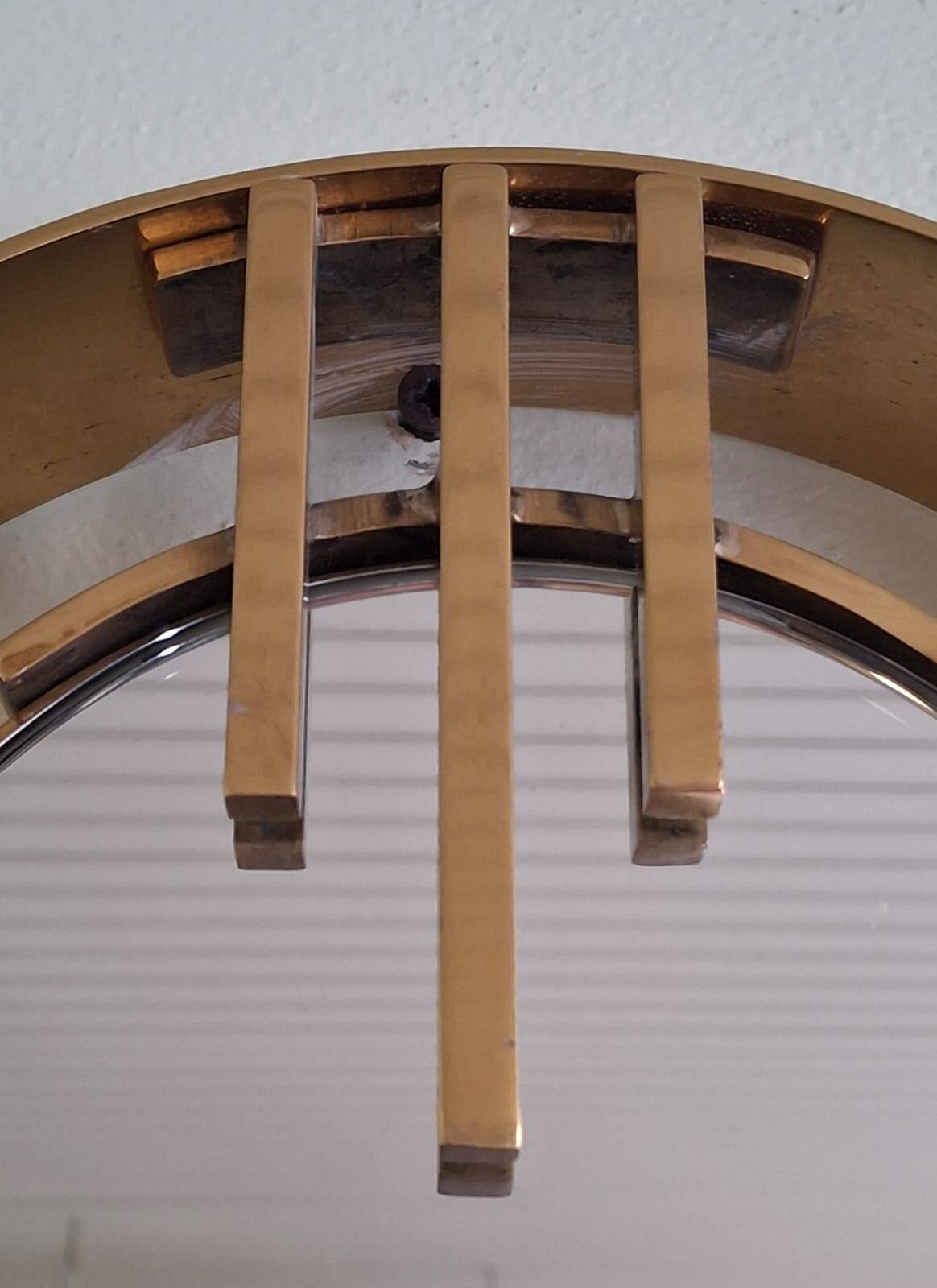 1960s Oval Wall Mirror with Brass Frame by Sant’Ambrogio De Berti