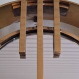 1960s Oval Wall Mirror with Brass Frame by Sant’Ambrogio De Berti