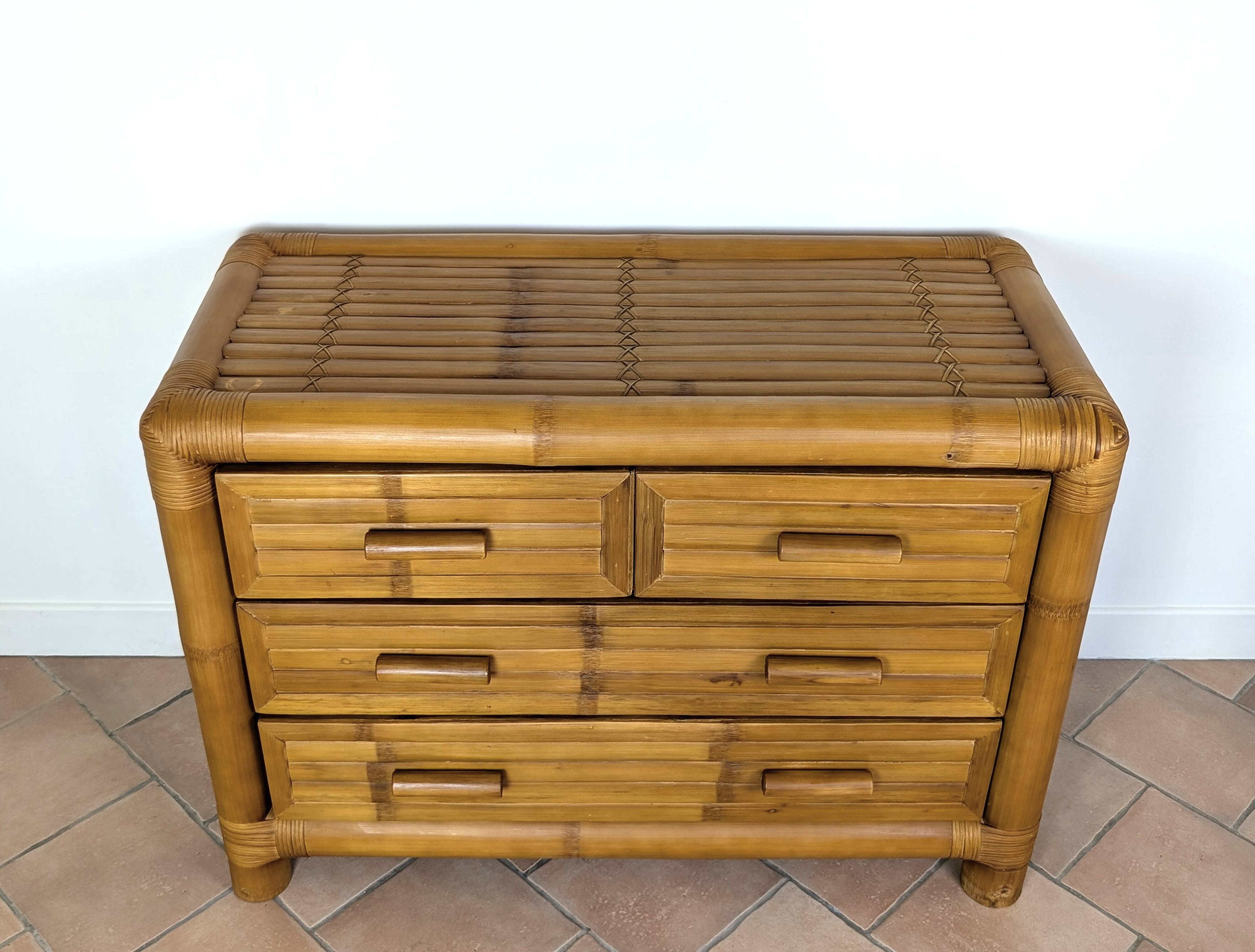 Bamboo chest of drawers