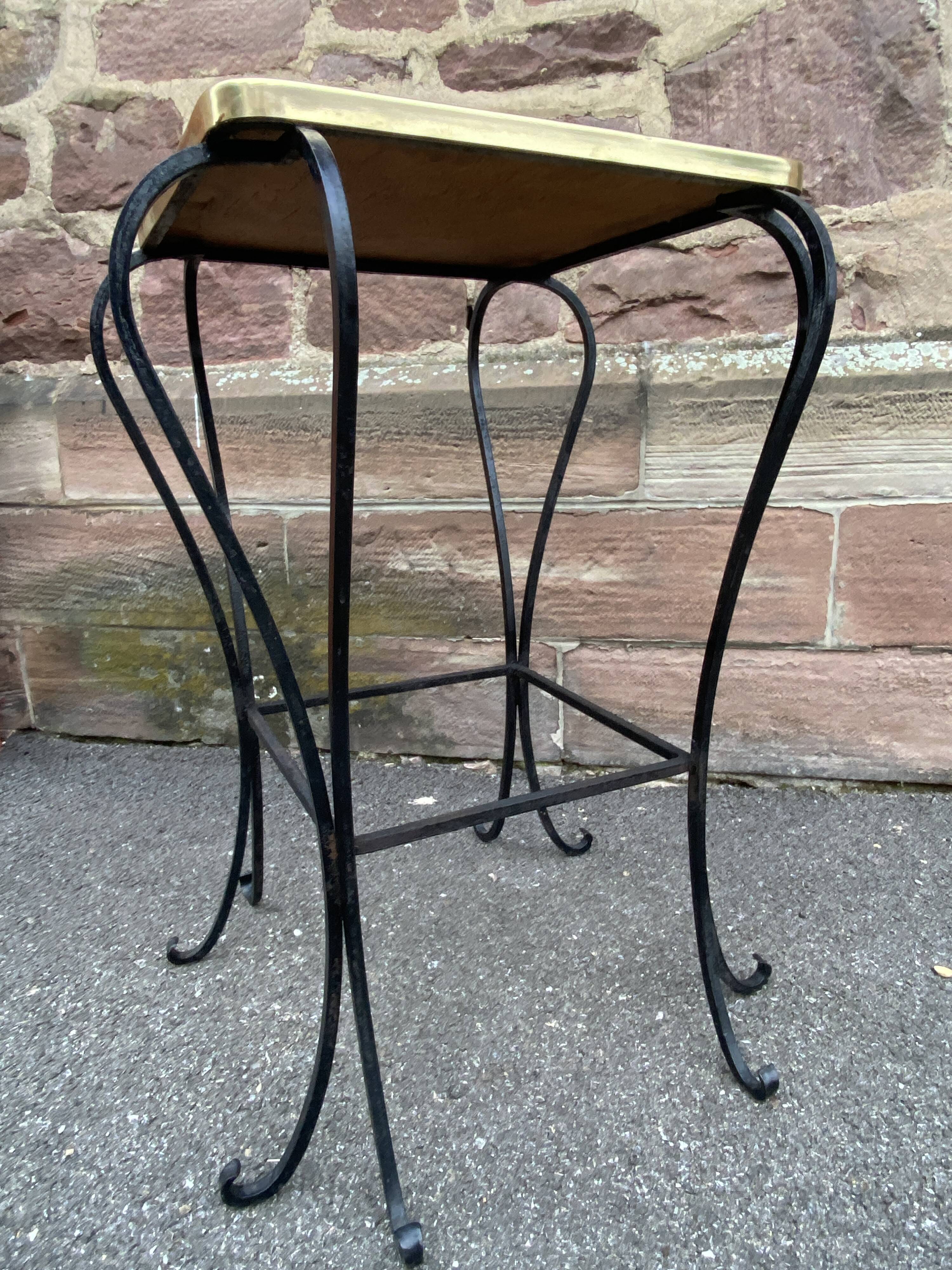 plant stand console plant stand side table Formica and metal