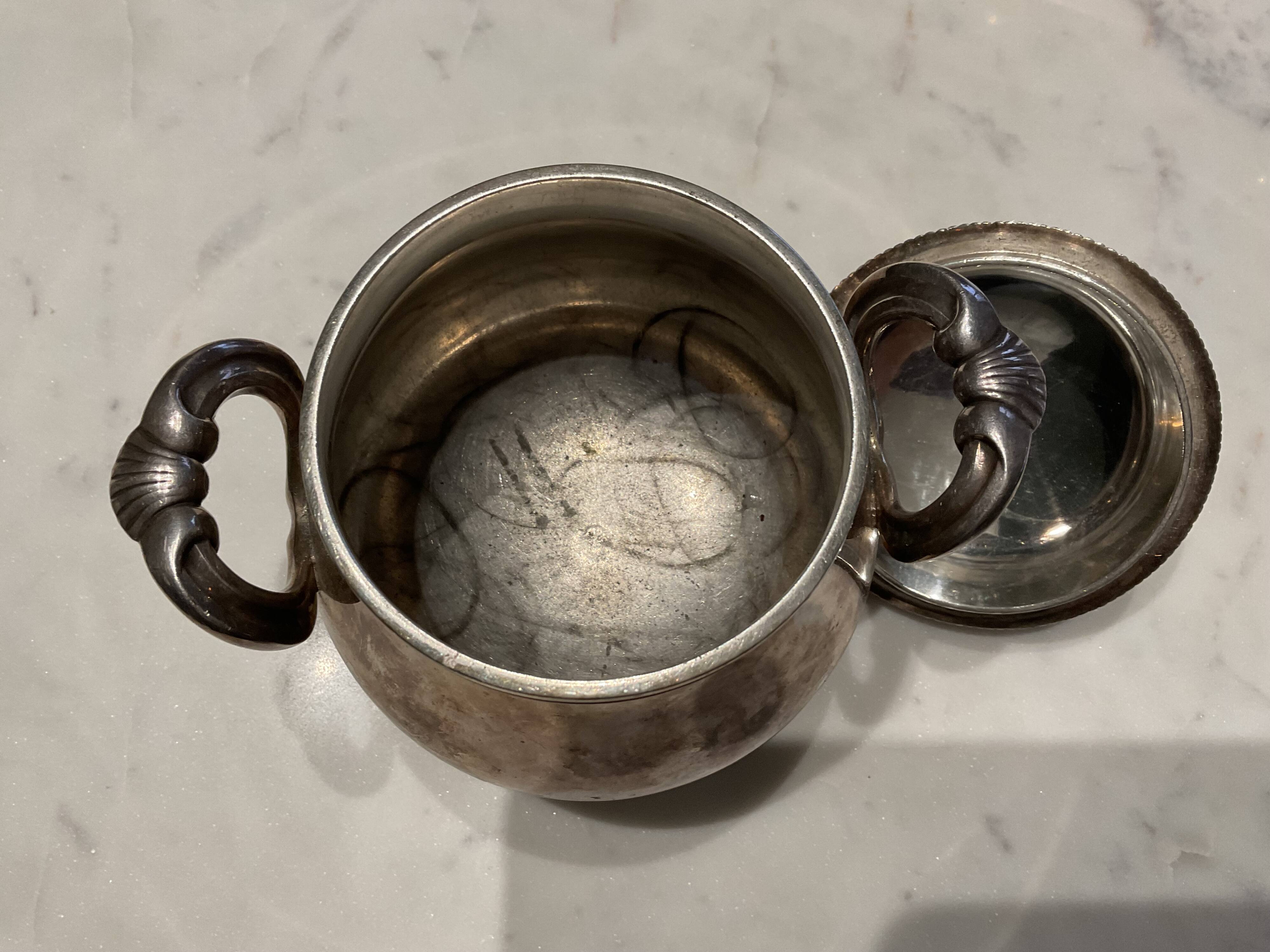 Three-piece coffee service. Christofle/Gallia. Art Deco