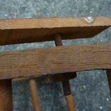 Pram/doll rattan crib, old 1950s toy