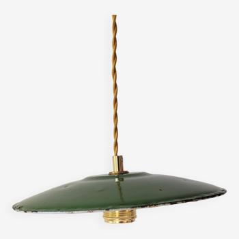 Enamelled sheet metal pendant light