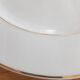 Set of 6 flat plates in porcelain liserets or Guy Degrenne