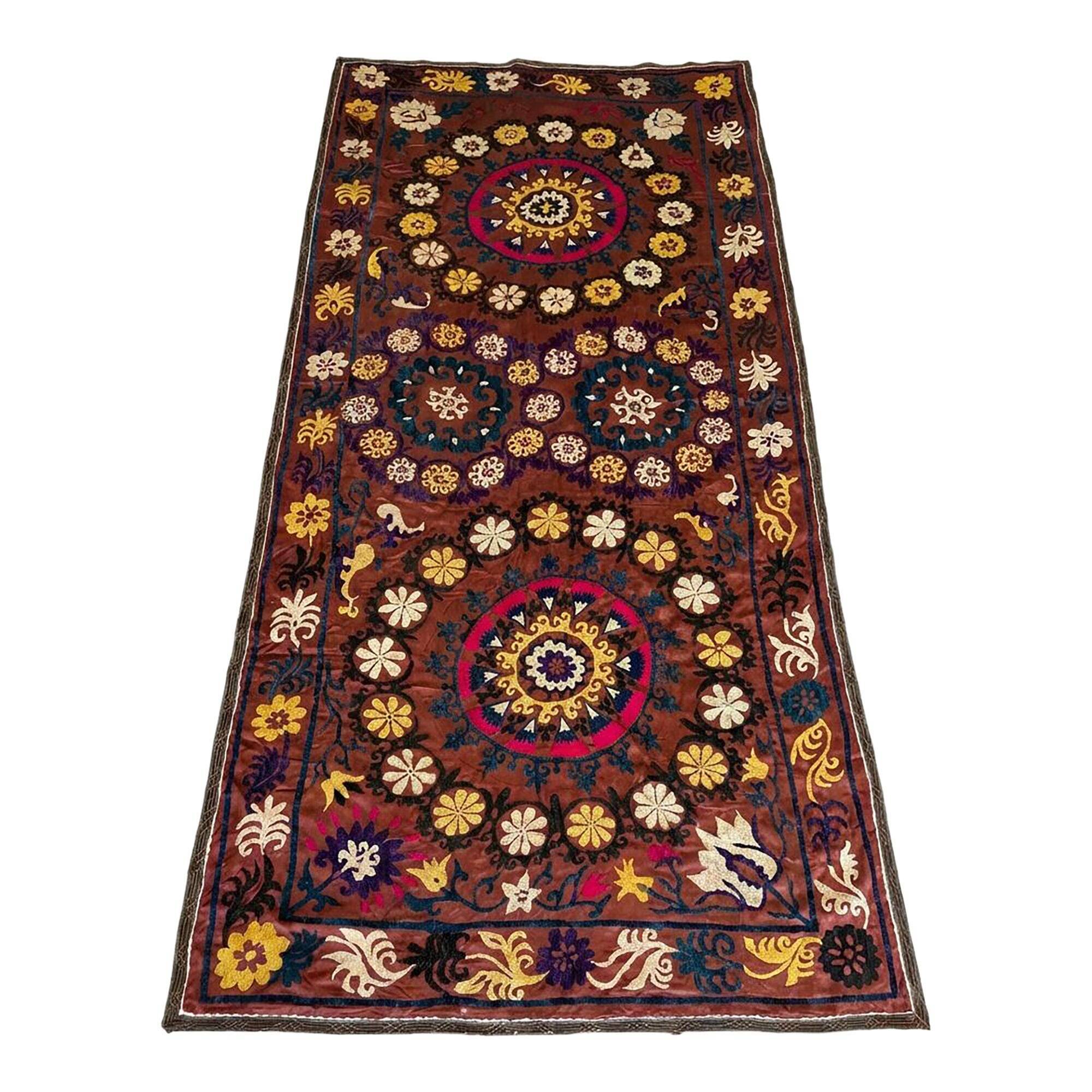 Vintage hand-embroidered tablecloth 135x280 cm