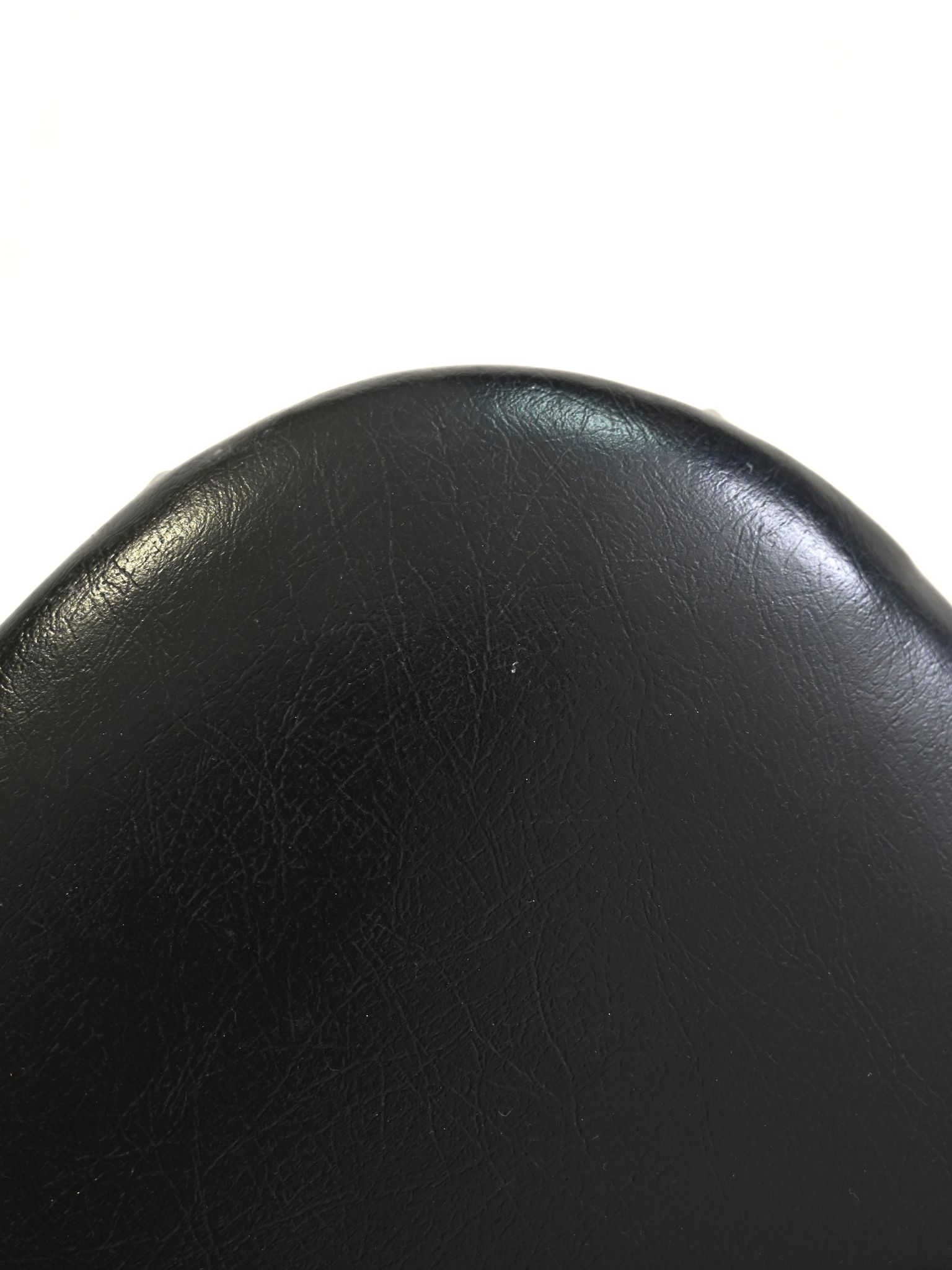 Chaise scandinave vintage en cuir noir