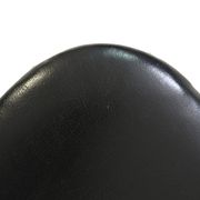 Chaise scandinave vintage en cuir noir