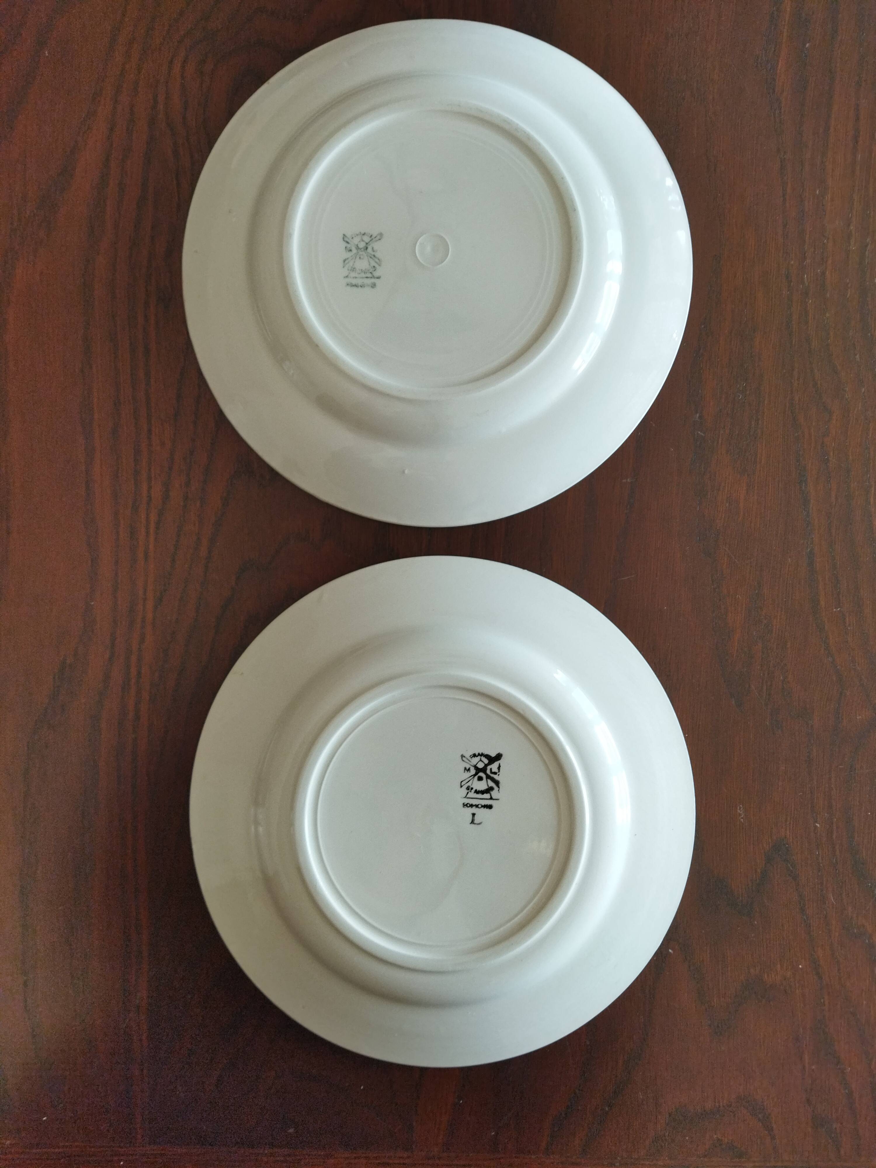 8 French earthenware dinner plates (Gien Sarreguemines Digoin Moulin des Loups Orchies)