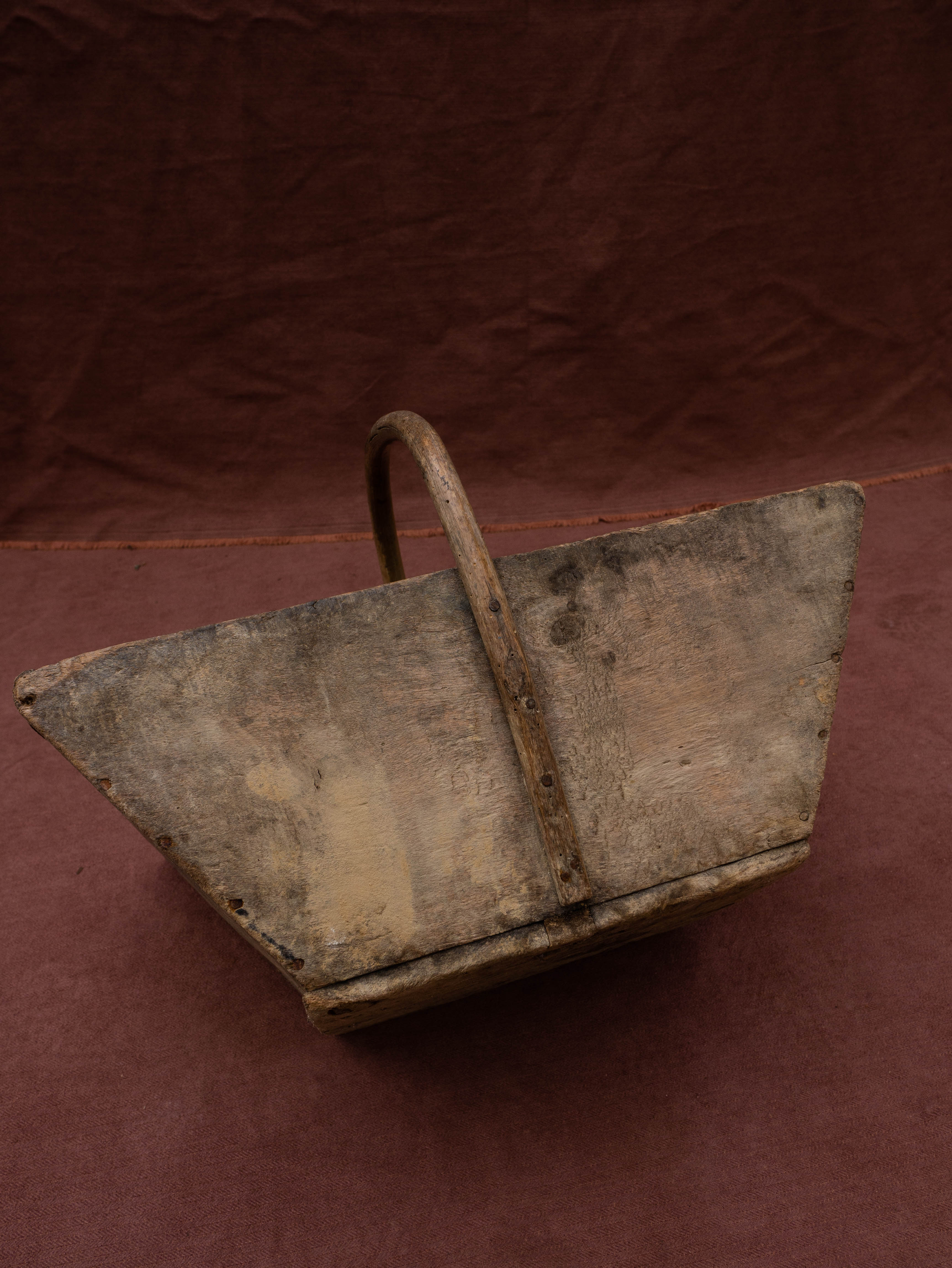 Raw wooden basket for harvest