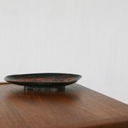 Brass and enamel platter, 1950s
