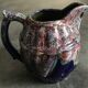 Old pitcher in porcelain stoneware flammé st amand de puisaye signed gaubier