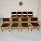Set of 8 Thygesen and Sorensen / Magnus Olesen designer chairs from the 70s