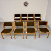 Set of 8 Thygesen and Sorensen / Magnus Olesen designer chairs from the 70s