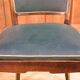 Art Deco set of four Jaguar green wooden and leatherette chairs, circa 1950