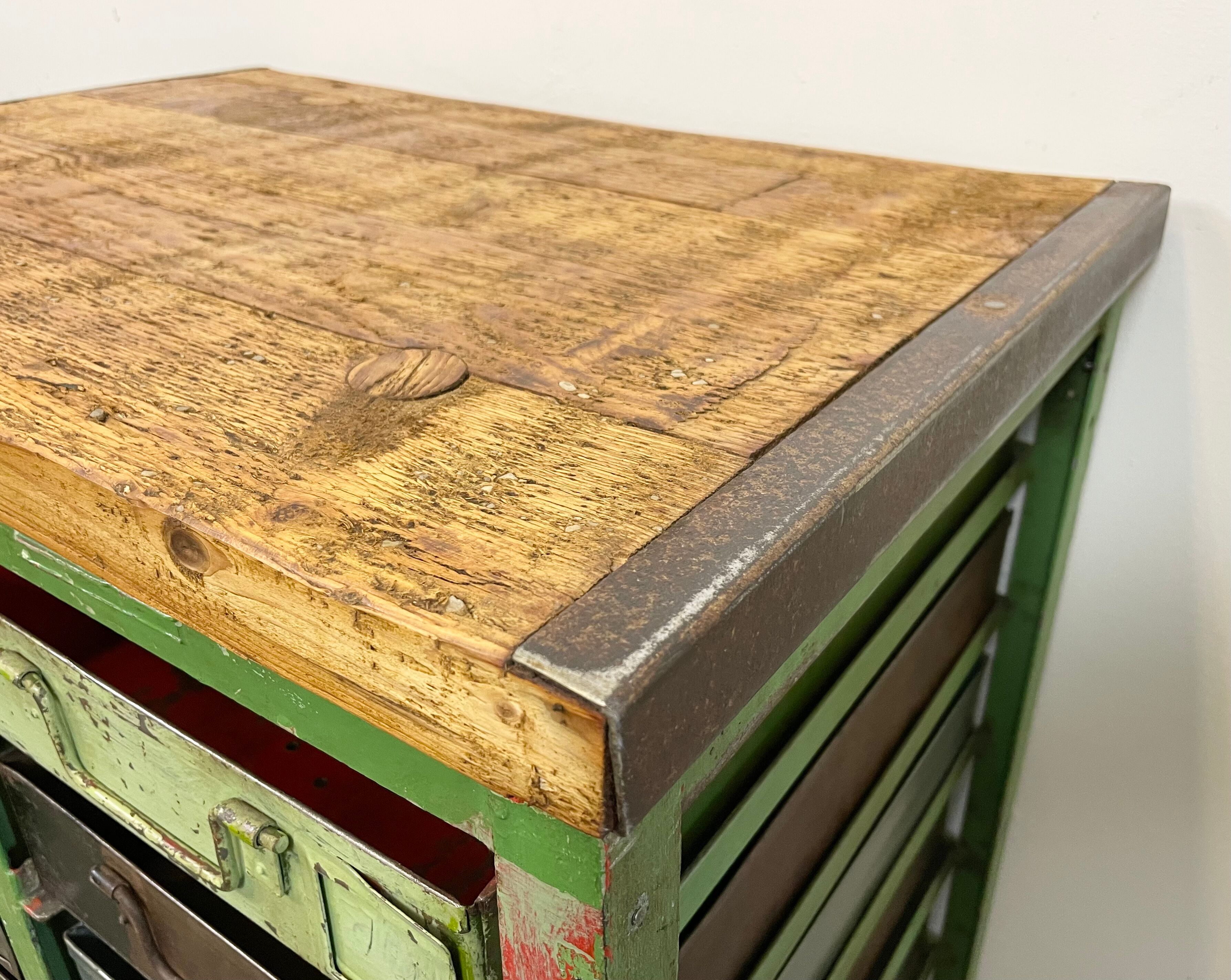 Vintage Industrial Iron Chest of Drawers, 1950s