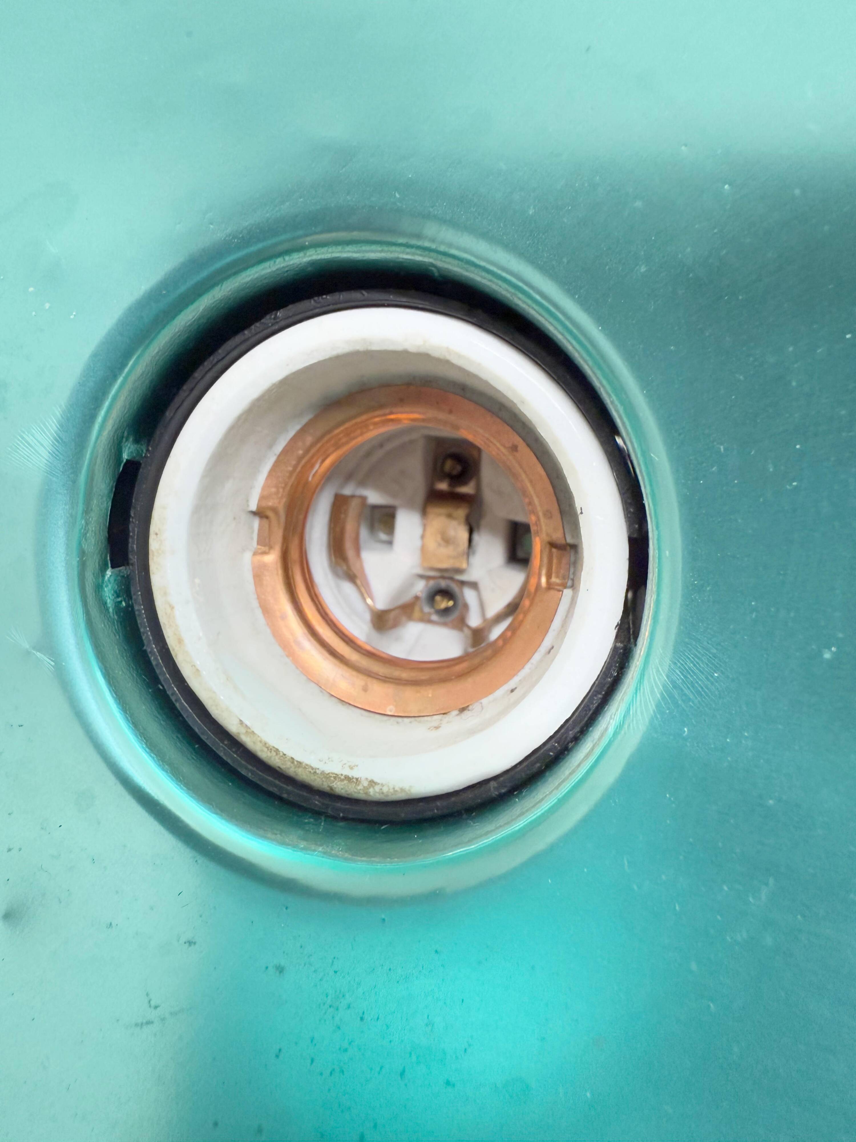 "LITA" Metal Wall Lamp Clamp Lamp with Green Reflector Vintage 70's