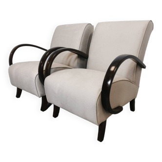 Armchairs by Jindrich Halabala, 1940s, Set of 2