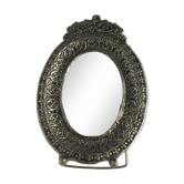 Miroir de table en métal 10x15cm