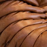 Togo chaise lounge in pine leather by Michel Ducaroy for Ligne Roset, 1974