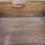 Old bedside table with 4 drawers in Burmese teak