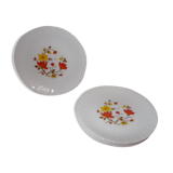 4 vintage Arcopal plates